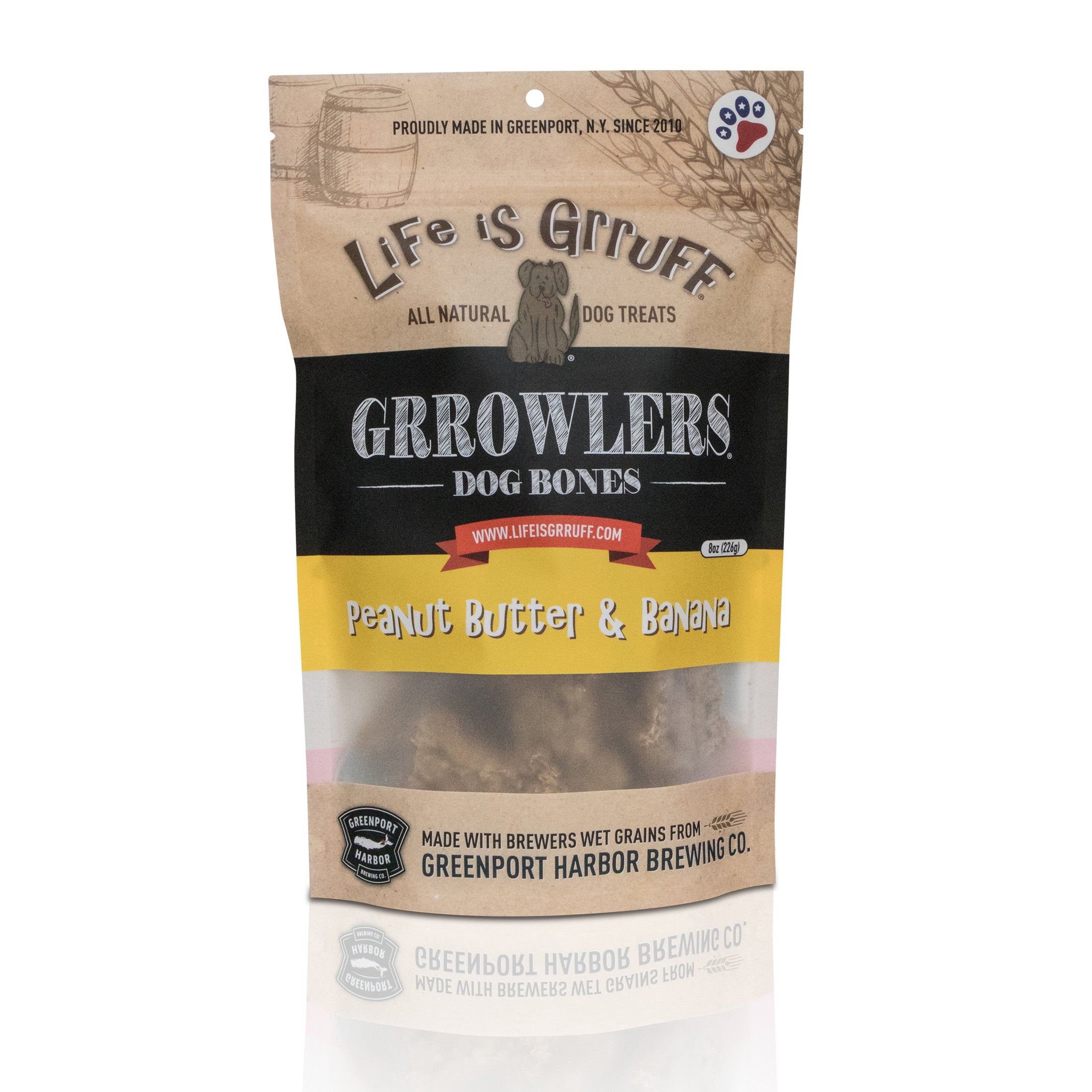 Grrowler's Dog Bones: Peanut Butter & Banana